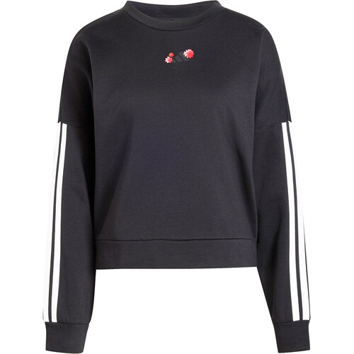 ADIDAS SUDADERA HOLGADA CON ESTAMPADO FLORAL negro