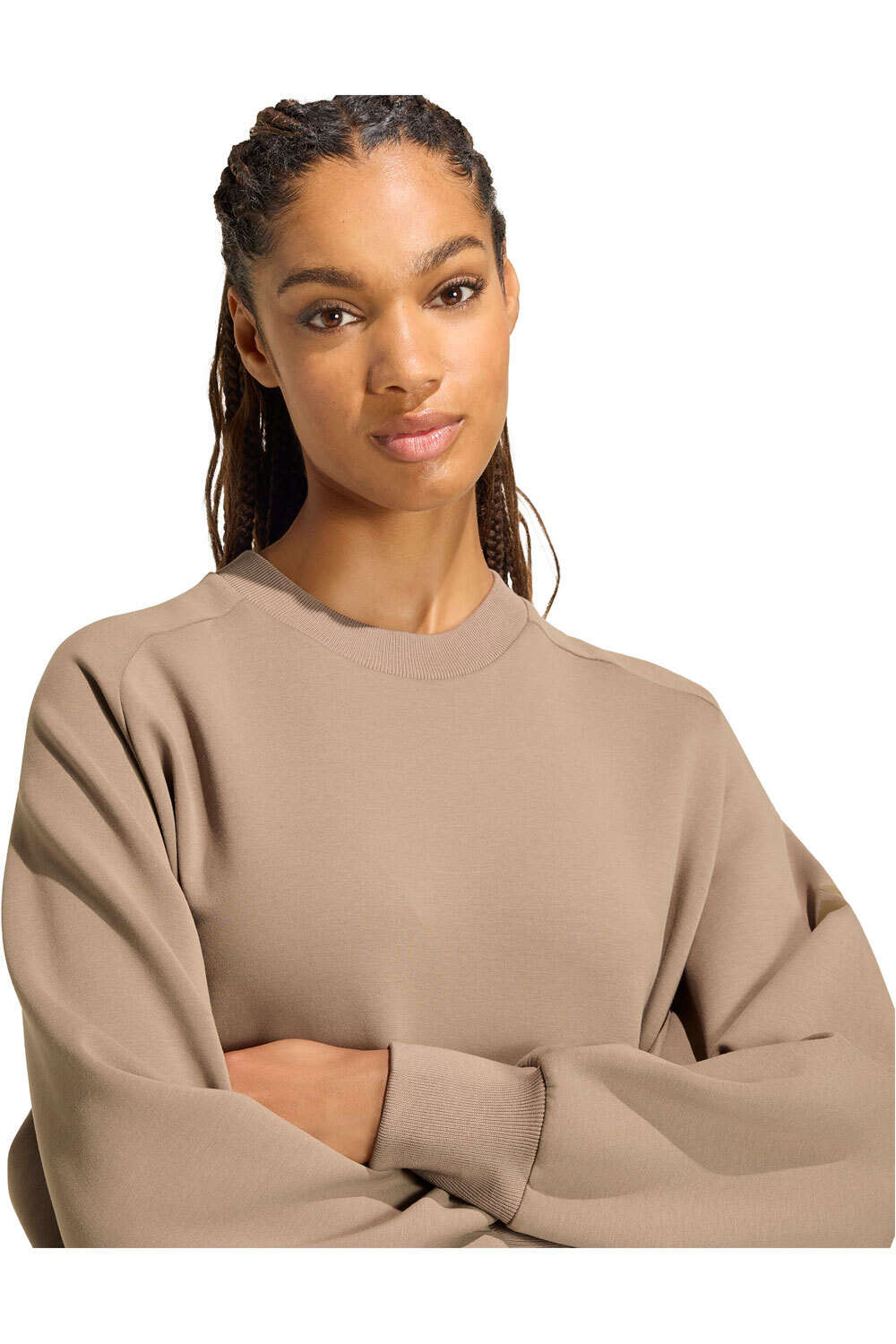 adidas sudadera mujer W SL L SW MARRON vista detalle
