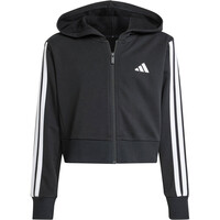 adidas sudadera niña ESSENTIALS 3 STRIPES NEGRO 04