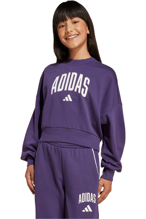 adidas sudadera niña ESSENTIALS COLLEGIATE MORADO