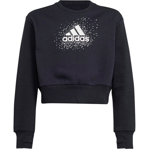 adidas sudadera niña GLAM ICE CREW NEGRO