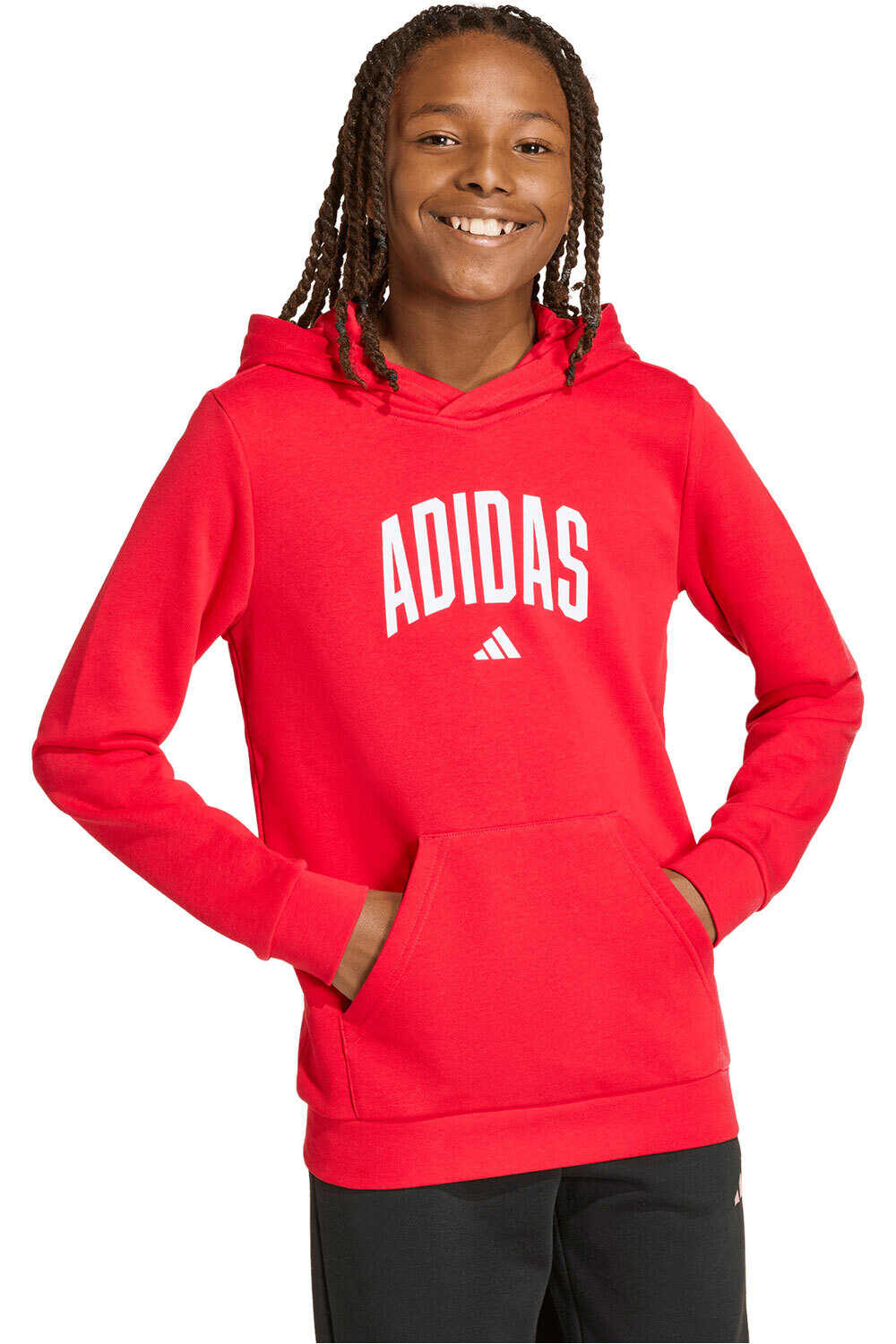 adidas sudadera niño COLLEG ROJO vista frontal