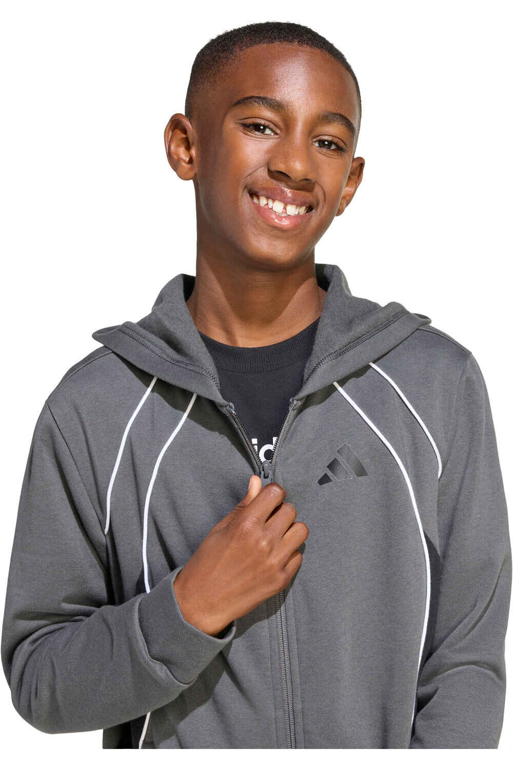 adidas sudadera niño COLOR BLOCK GRIS 03