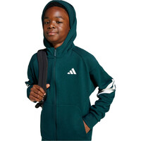 adidas sudadera niño FUTURE ICONS 3 STRIPES NEGRO vista detalle