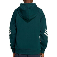 adidas sudadera niño FUTURE ICONS 3 STRIPES NEGRO vista trasera