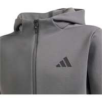 adidas sudadera niño SUDADERA CAPUCHA Z.N.E. CREMALLERA GRIS vista detalle
