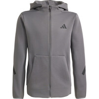 adidas sudadera niño SUDADERA CAPUCHA Z.N.E. CREMALLERA GRIS vista frontal