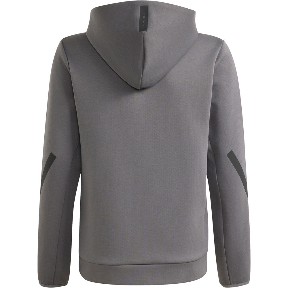 adidas sudadera niño SUDADERA CAPUCHA Z.N.E. CREMALLERA GRIS vista trasera