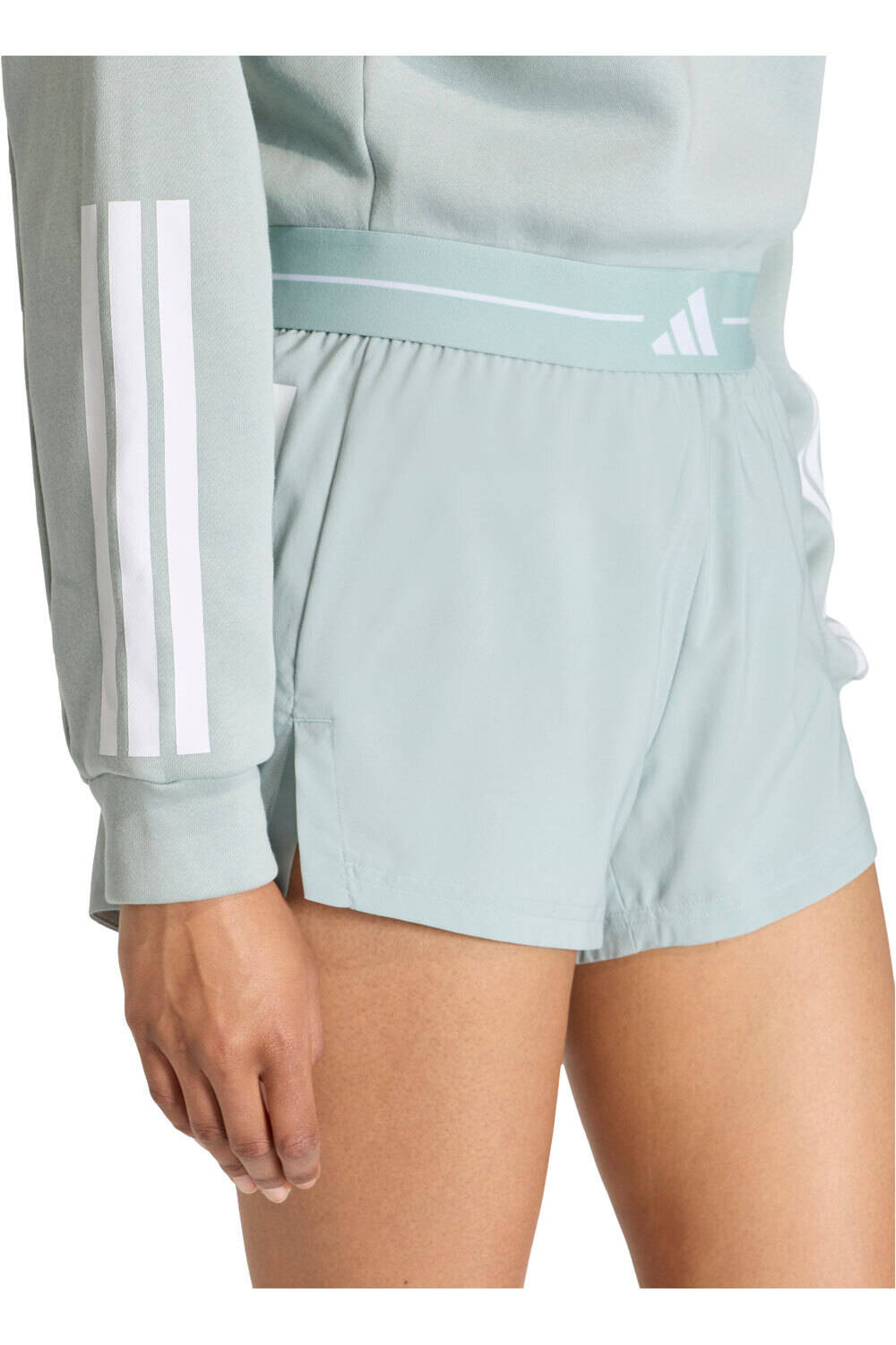 adidas sudaderas deportivas mujer HYPERGLAM 3-STRIPESPED CREW NECK AZUL 03