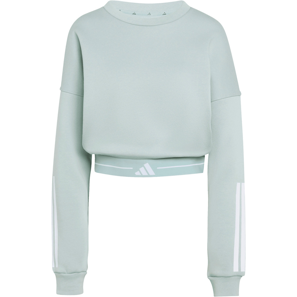 adidas sudaderas deportivas mujer HYPERGLAM 3-STRIPESPED CREW NECK AZUL 04