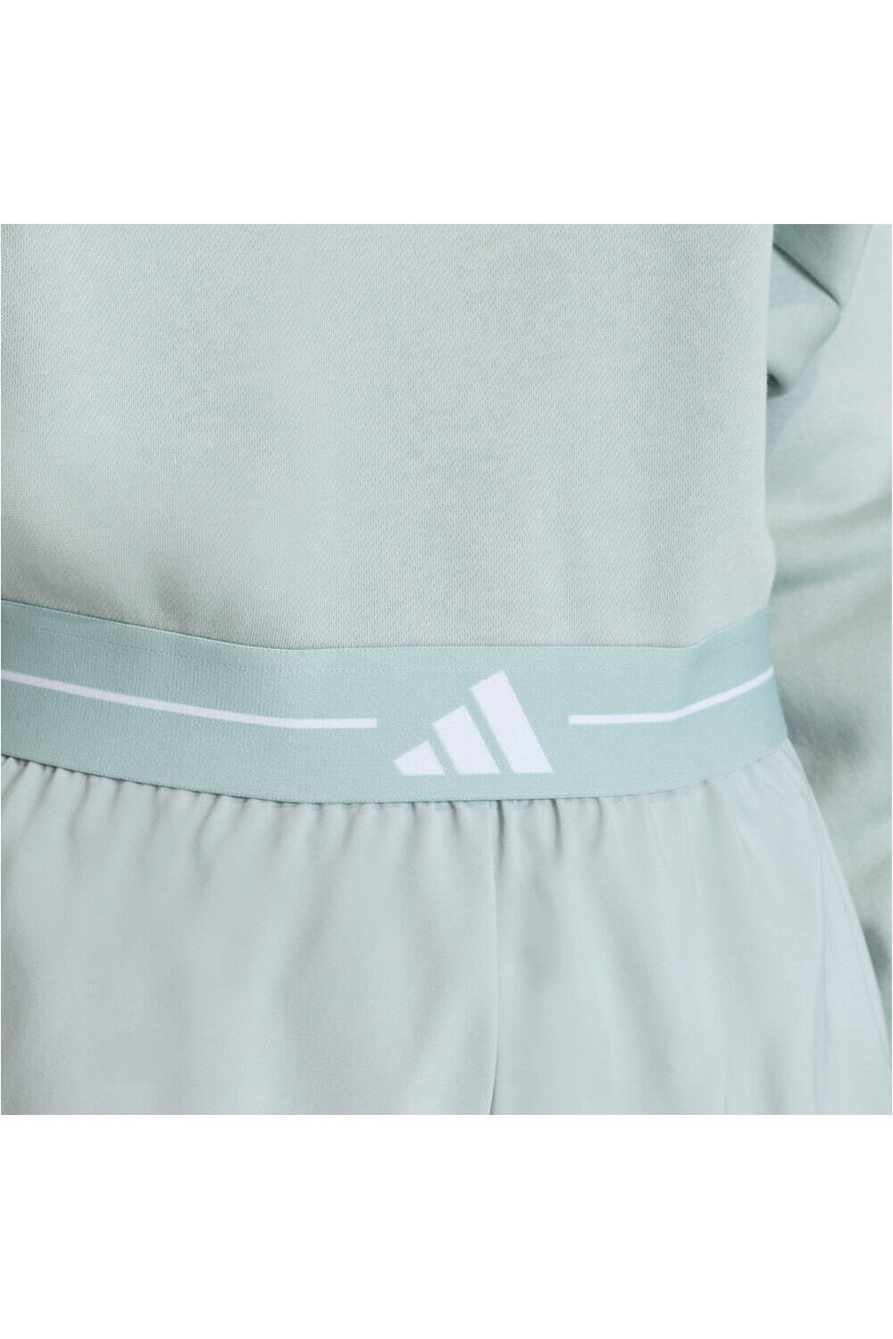 adidas sudaderas deportivas mujer HYPERGLAM 3-STRIPESPED CREW NECK AZUL vista detalle
