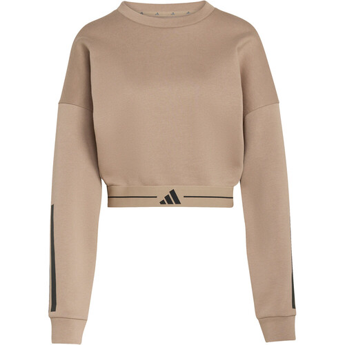 ADIDAS HYPERGLAM 3-STRIPESPED CREW NECK marron