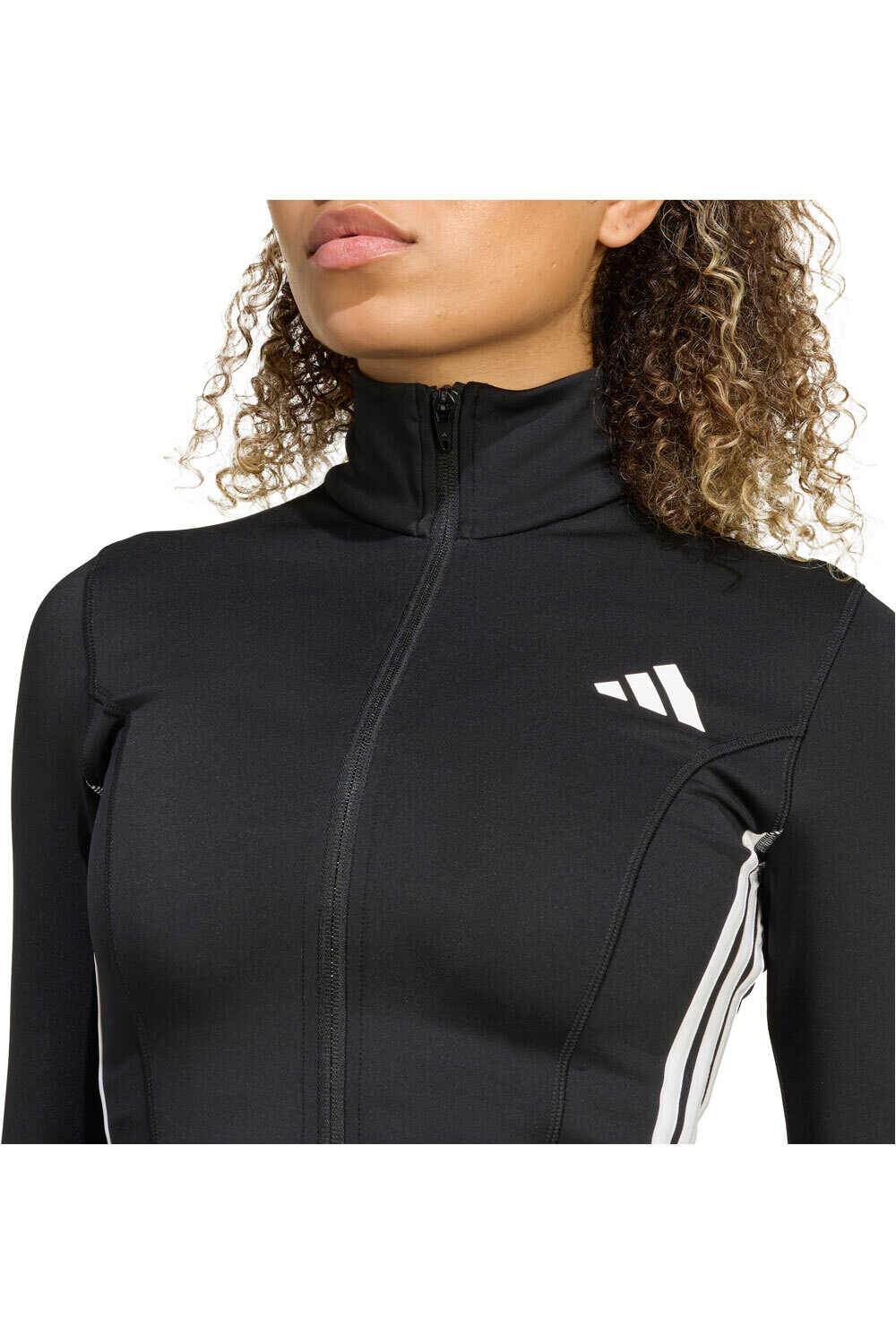 adidas sudaderas deportivas mujer WORKOUT ESSENTIALS 3-STRIPES NEGRO vista detalle