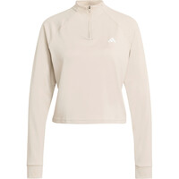 adidas sudaderas deportivas mujer WORKOUT ESSENTIALS MINIMALNDING 1/4 ZIP COVER UP AZUL 04