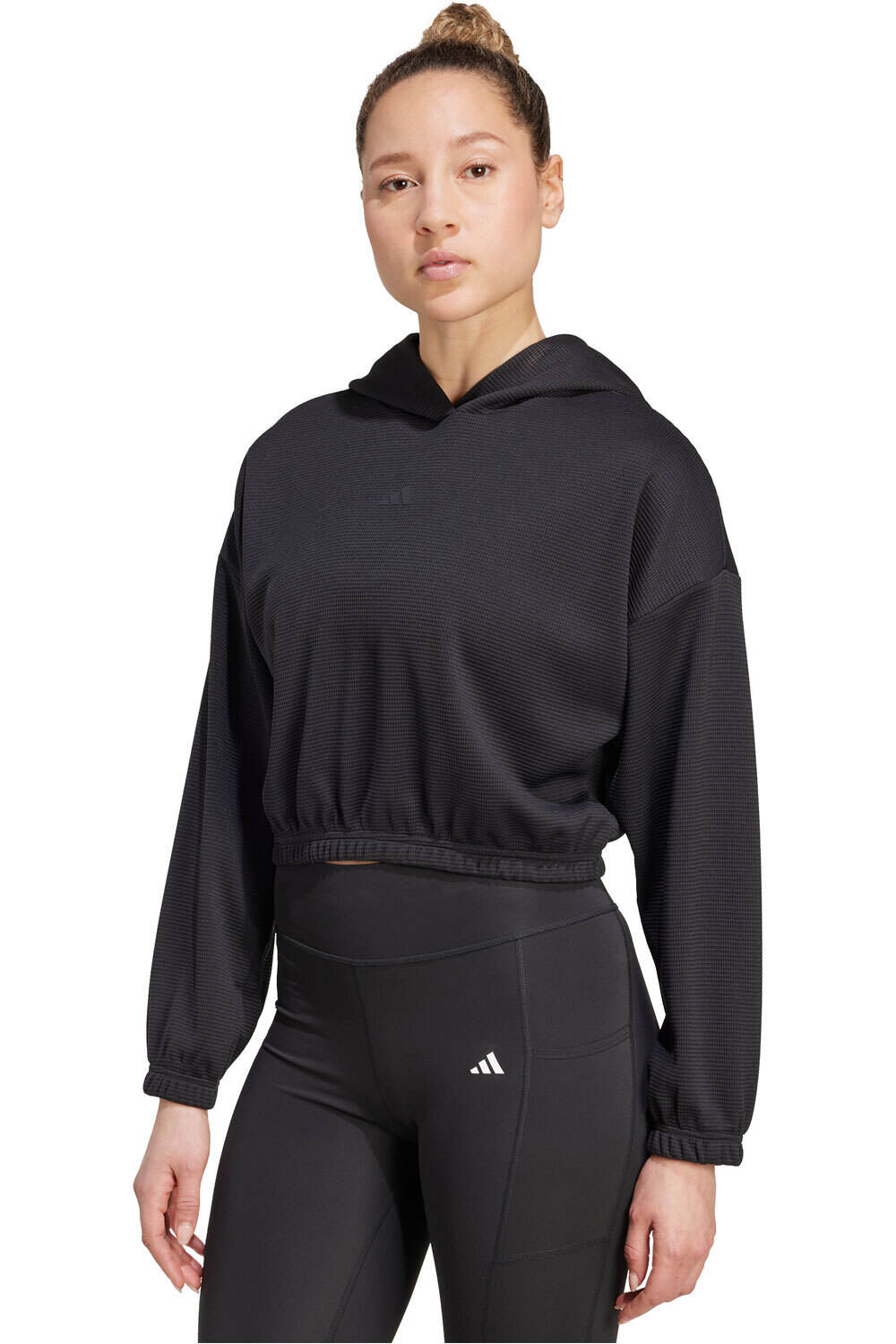 adidas sudaderas deportivas mujer YOGA POUREMOTION NEGRO vista frontal