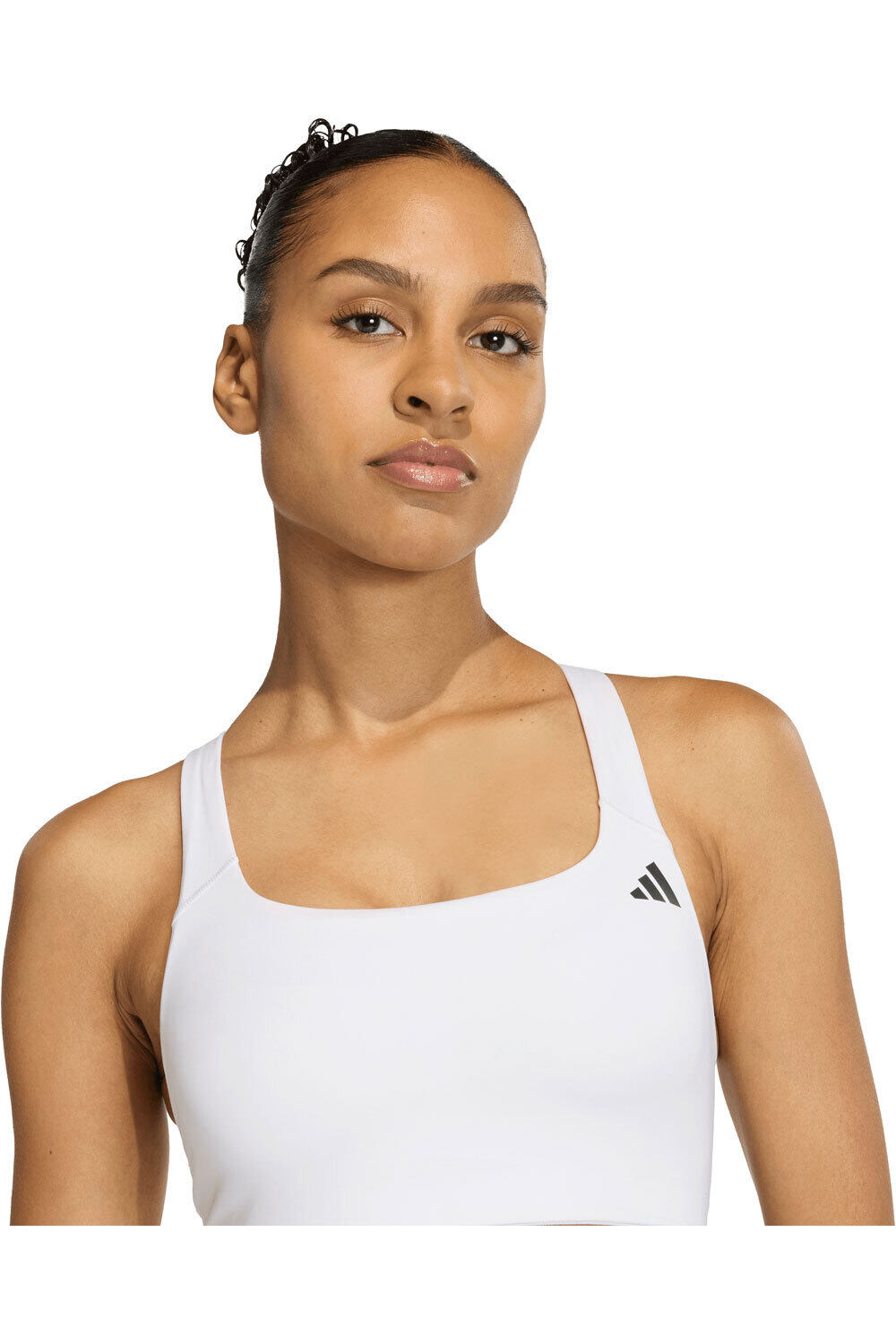 adidas sujetadores deportivos OPT MEDIUM SUPPORT BLANCO vista detalle