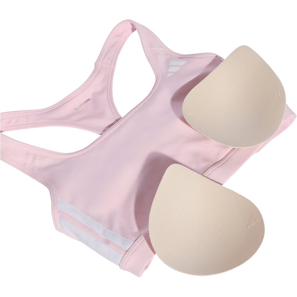 adidas sujetadores deportivos OPTIME ESSENTIALS WORKOUT 3-STRIPES MEDIUM SUPPORT ROSA 06