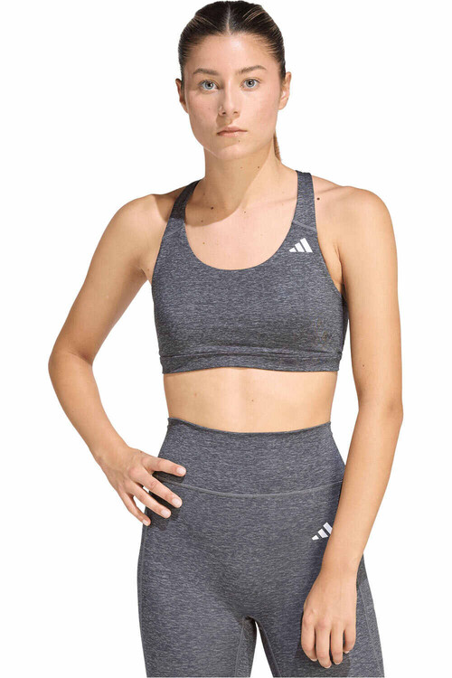 ADIDAS OPTIME ESSENTIALS WORKOUT HEATHER MEDIUM SUPPORT