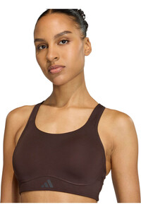 adidas sujetadores deportivos OPTIME WORKOUT HIGH SUPPORT MARRON vista detalle