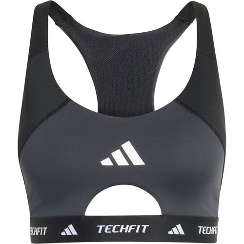 adidas sujetadores deportivos TECHFIT WORKOUT COLOR BLOCK MEDIUM SUPPORT NEGRO