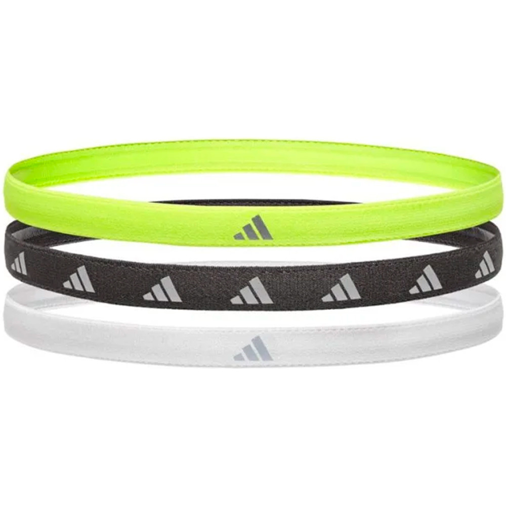 adidas varios running HAIRBANDS REFLECTANTE SET 3 UNIDADES  vista frontal