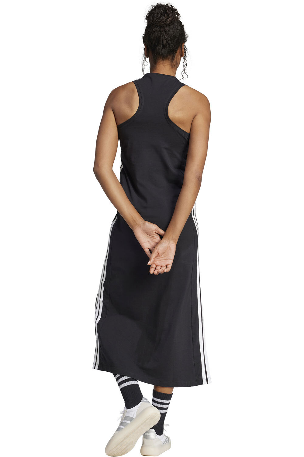 adidas vestidos mujer ESSENTIALS 3-STRIPES NEGRO vista detalle