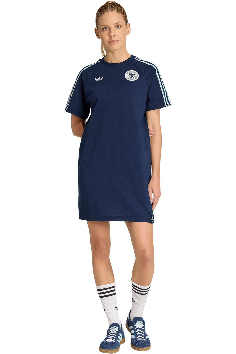 adidas vestidos mujer ORIGINALS ALEMANIA AZUL vista frontal