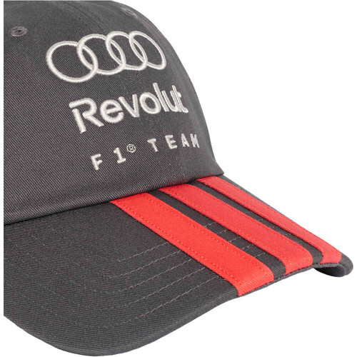 adidas visera lona AUDI REVOLUT F1 TEAM DNA 3 STRIPES GRIS