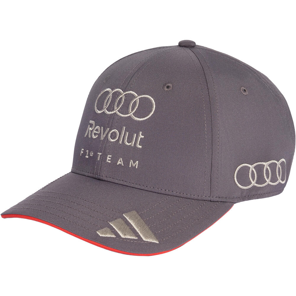 adidas visera lona AUDI REVOLUT F1 TEAM GRIS vista frontal
