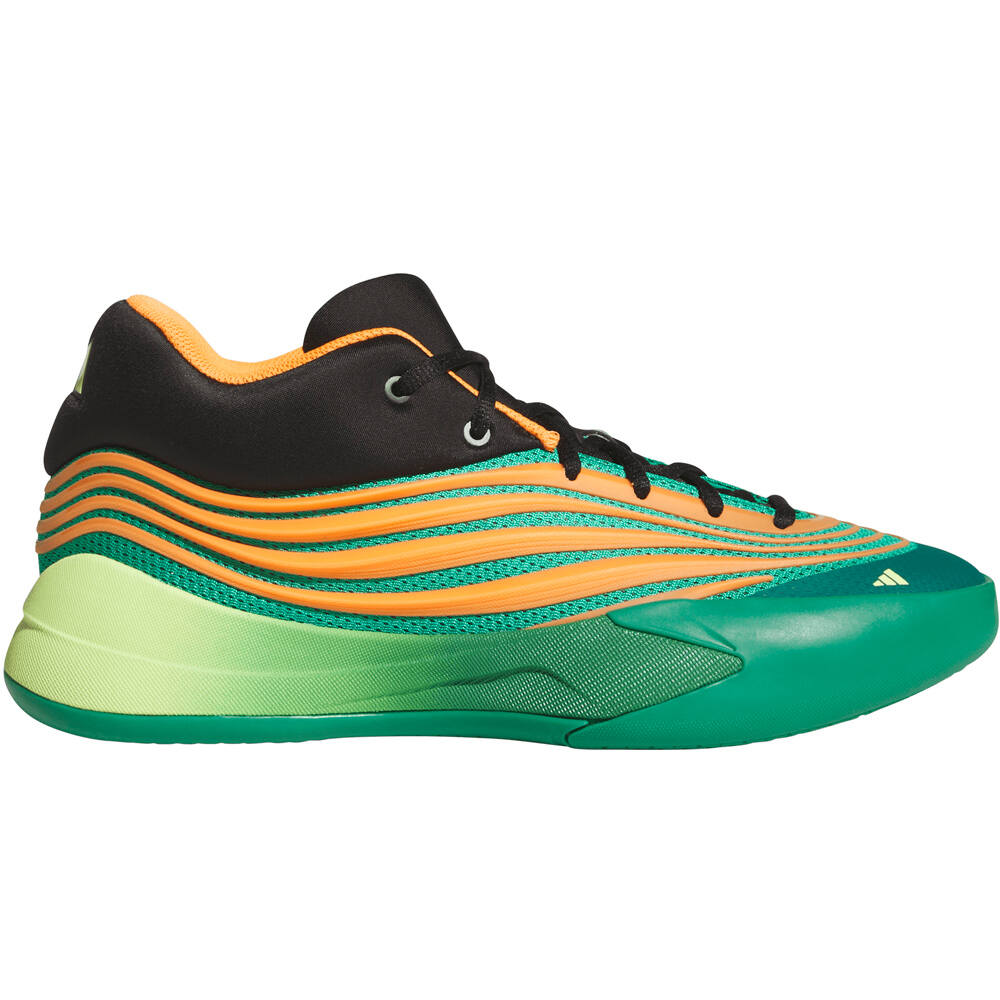 adidas zapatilla baloncesto DAME X VENA VERDE lateral exterior