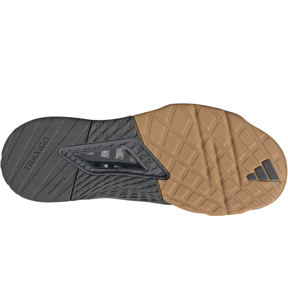 adidas zapatilla cross training hombre DROPSET 3 TRAINER GRIS vista superior