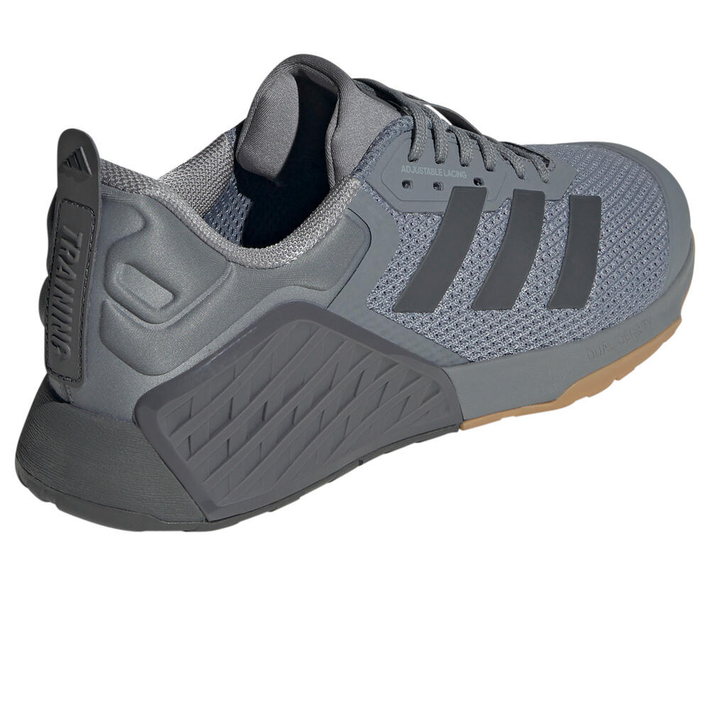 adidas zapatilla cross training hombre DROPSET 3 TRAINER GRIS vista trasera