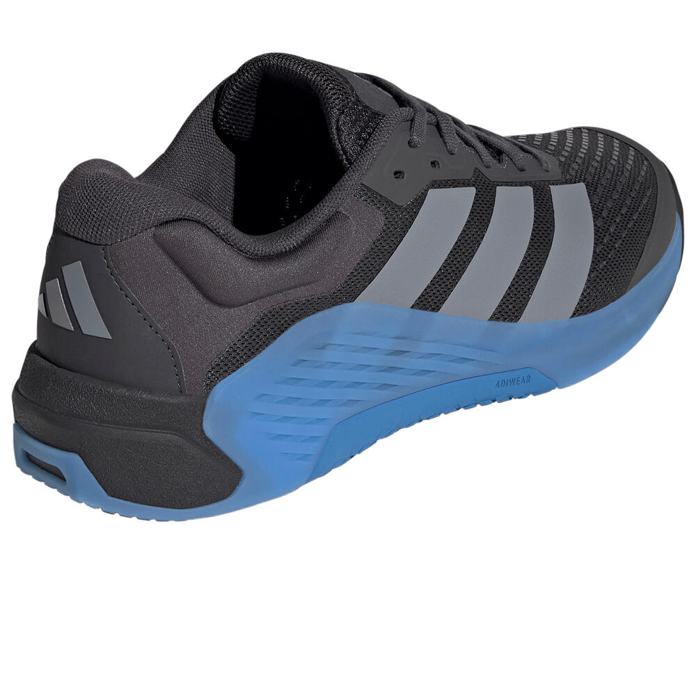 adidas zapatilla cross training hombre DROPSET 4 POWER TRAINER GRIS vista trasera