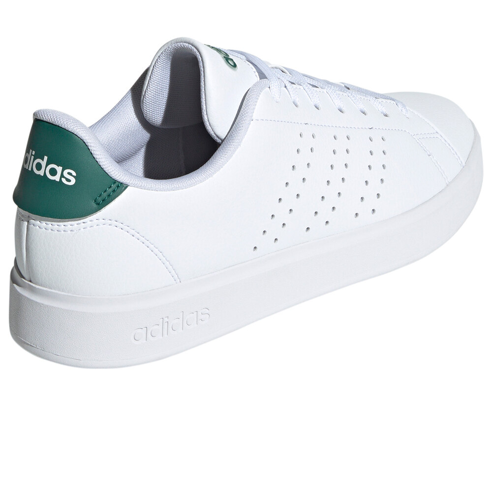 adidas zapatilla moda hombre ADVANTAGE 2.0 BLANCO vista trasera