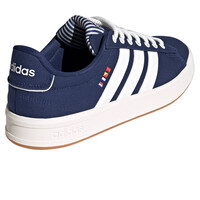 adidas zapatilla moda hombre GRAND COURT 3.0 AZUL vista trasera