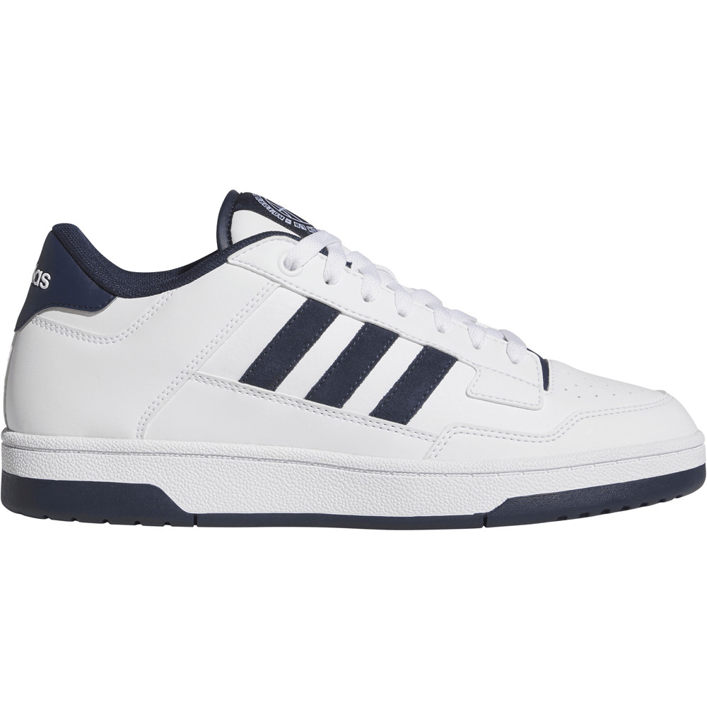 adidas zapatilla moda hombre RAPID COURT LOW BLANCO lateral exterior