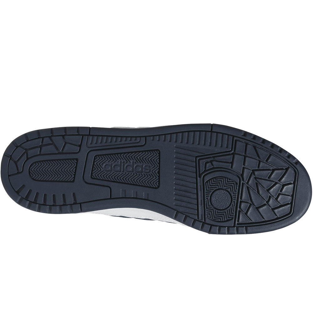 adidas zapatilla moda hombre RAPID COURT LOW BLANCO vista superior
