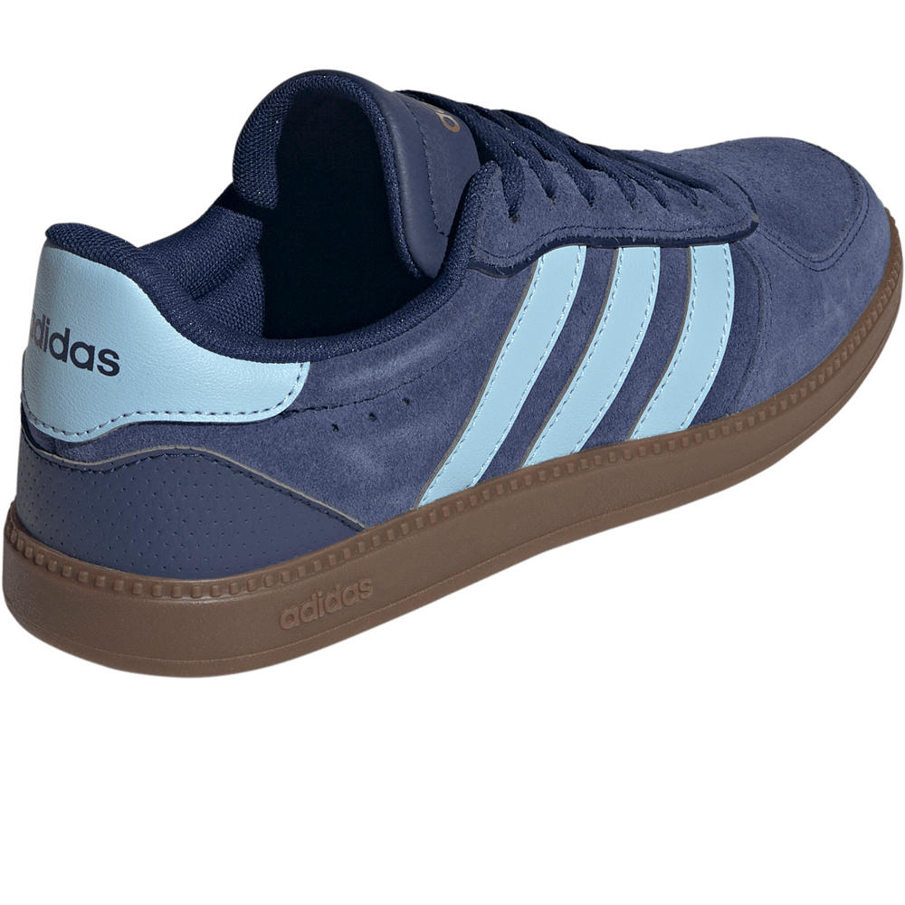 adidas zapatilla moda mujer BREAKNET SLEEK AZUL vista trasera