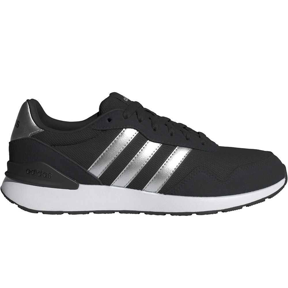 adidas zapatilla moda mujer RUN 60S 4.0 NEGRO lateral exterior