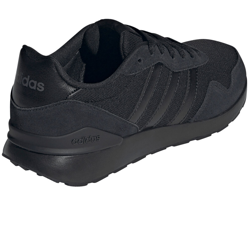 adidas zapatilla moda mujer RUN 60S 4.0 NEGRO vista trasera