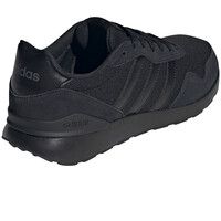 adidas zapatilla moda mujer RUN 60S 4.0 NEGRO vista trasera