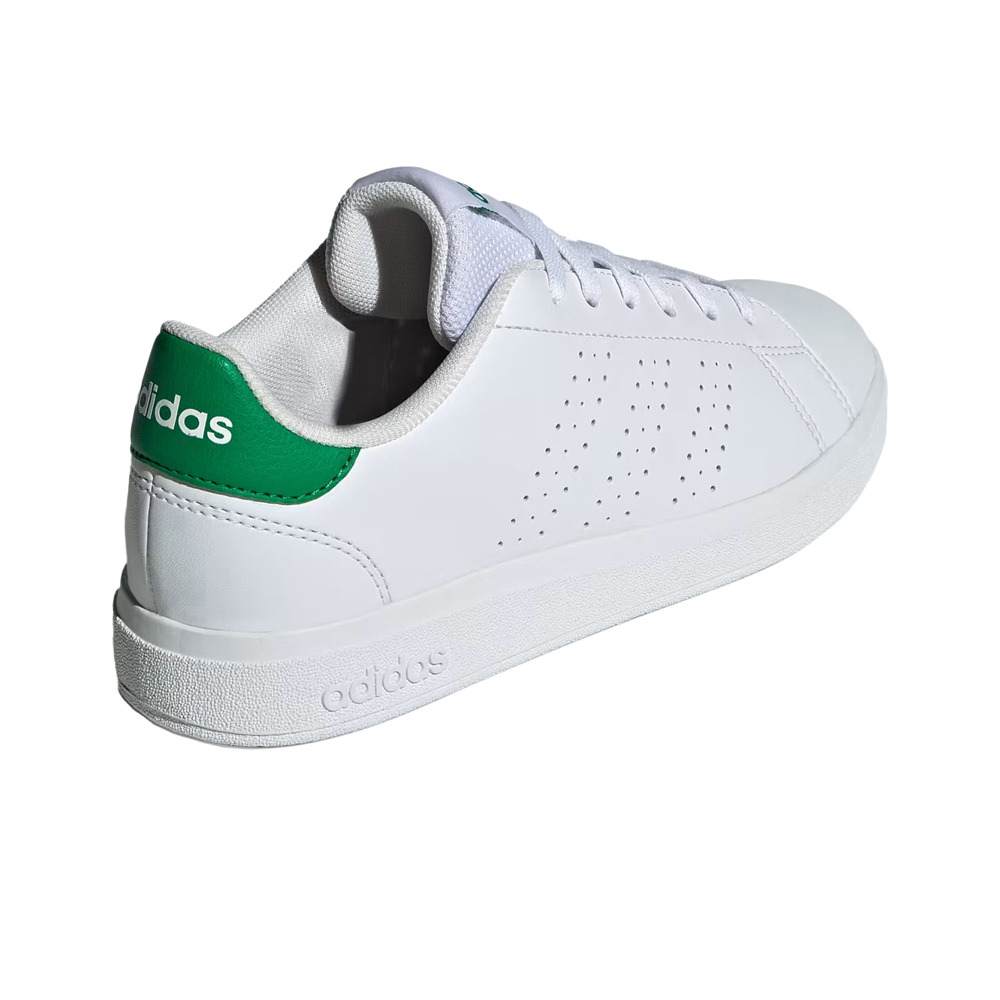 adidas zapatilla moda niño ADVANTAGE BASE 2.0 BLANCO vista trasera