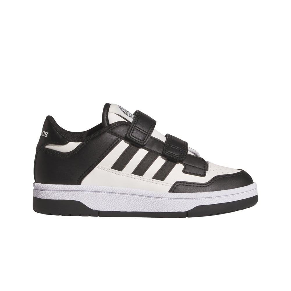 adidas zapatilla moda niño RAPID COURT BLANCO lateral exterior