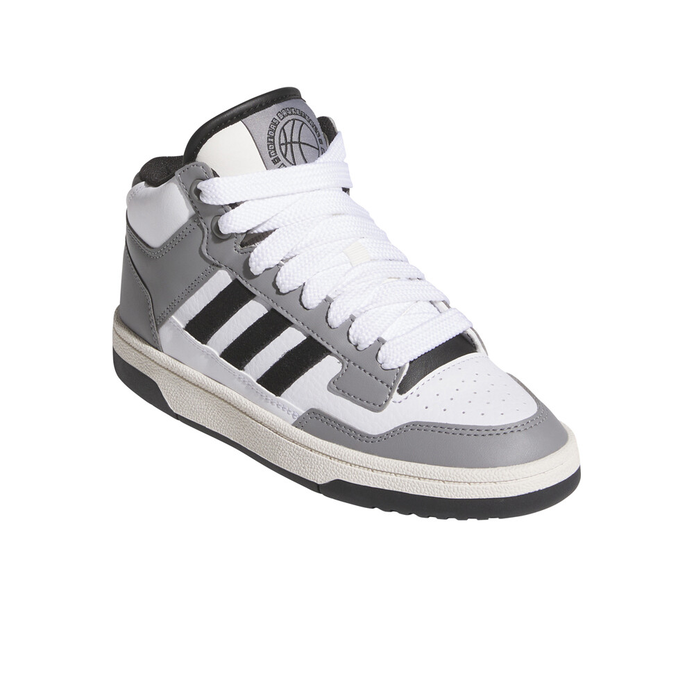 adidas zapatilla moda niño RAPID COURT MID GRIS lateral interior