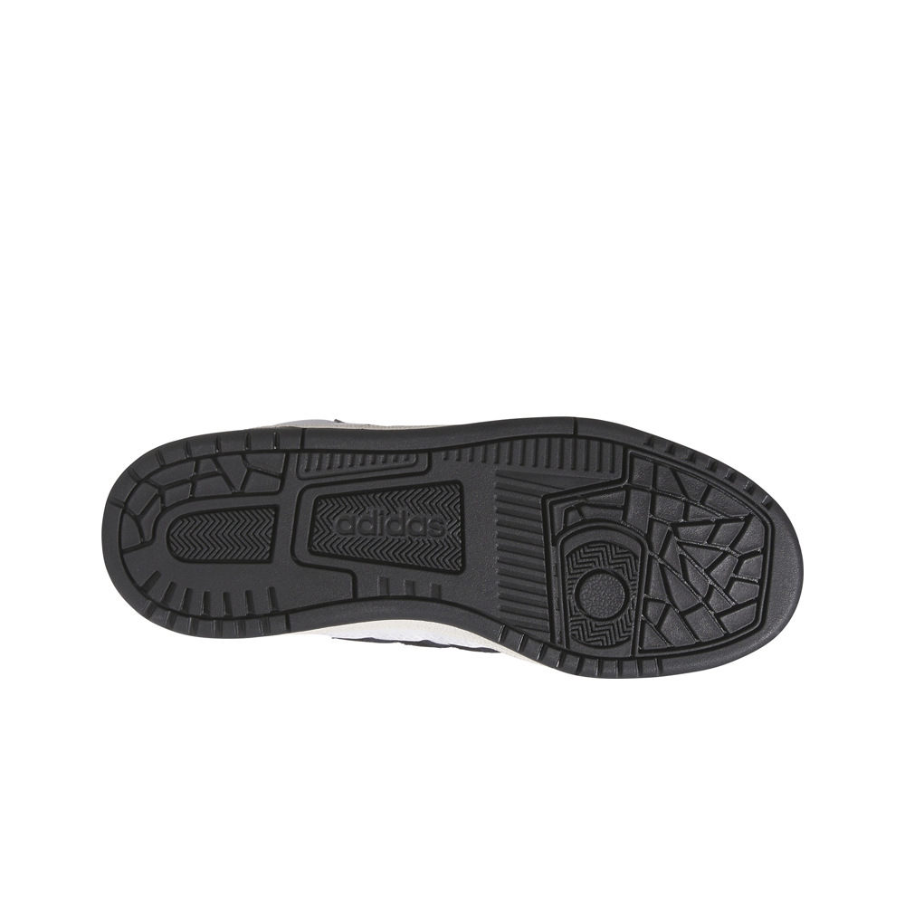 adidas zapatilla moda niño RAPID COURT MID GRIS vista superior