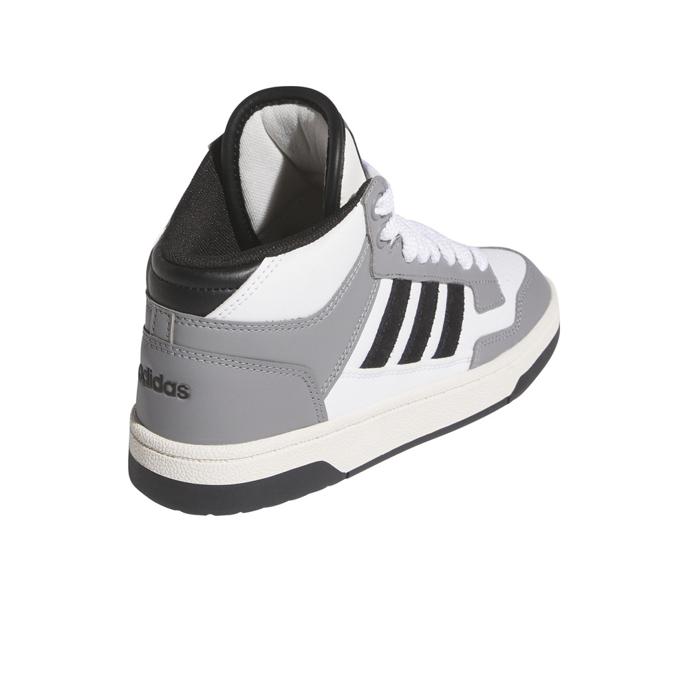 adidas zapatilla moda niño RAPID COURT MID GRIS vista trasera