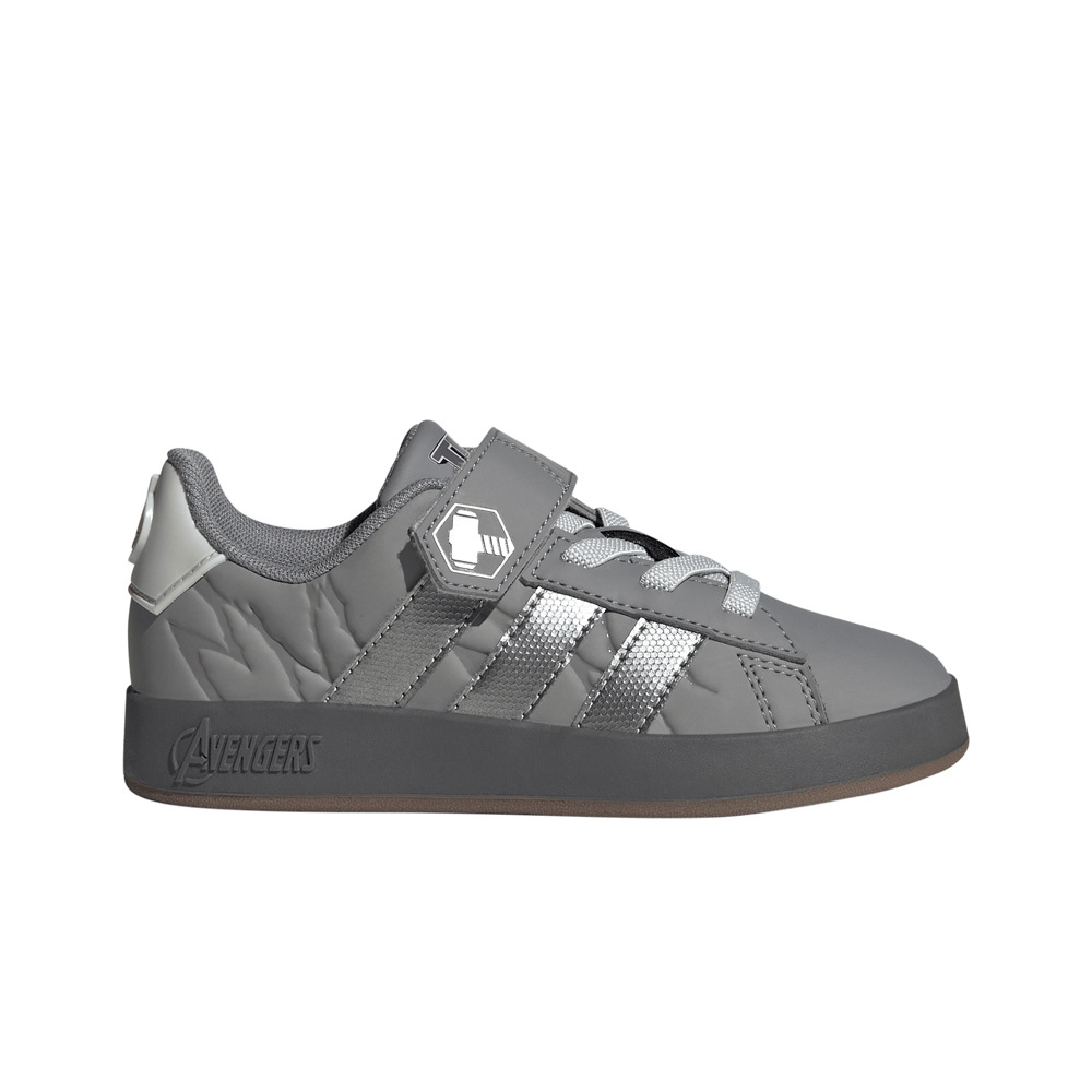 adidas zapatilla moda niño ZAPATILLA MARVEL AVENGERS GRAND COURT GRIS lateral exterior