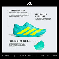 adidas zapatilla running hombre ADIZERO ADIOS 9 AMARILLO 06