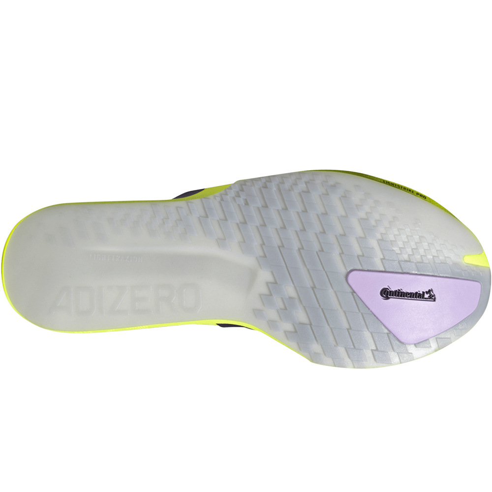 adidas zapatilla running hombre ADIZERO ADIOS 9 AMARILLO vista superior