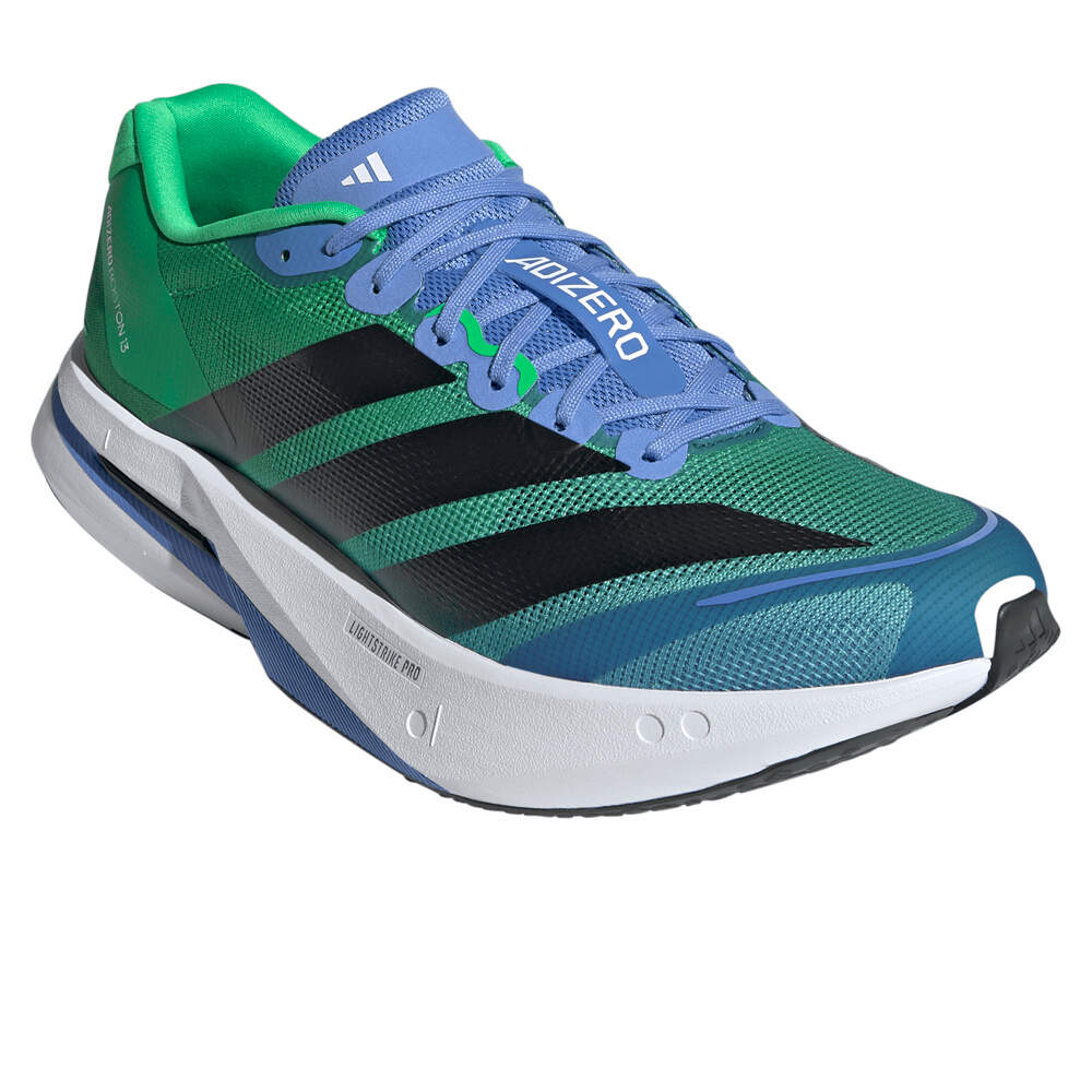 adidas zapatilla running hombre ADIZERO BOSTON 13 VERDE lateral interior